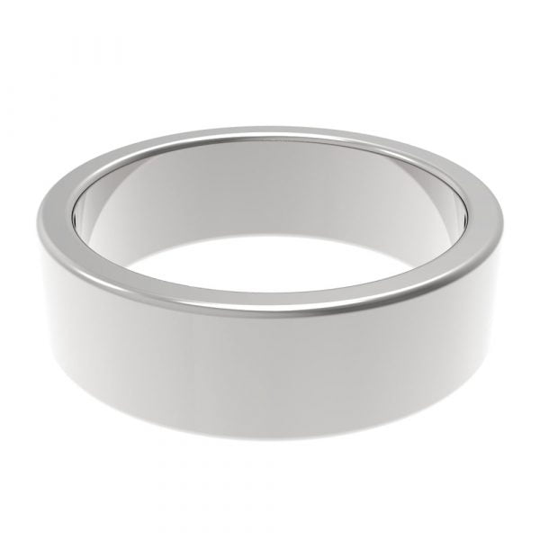 Stainless Steel Classic Eternity Unisex Wedding Band - Image 3