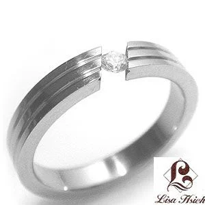SR800-5-6.jpg Tension Set Stainless Steel CZ Diamond Ring — SR800-5 - Image 1