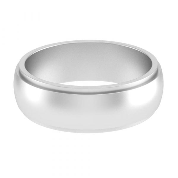 ST04014-4B Stainless Steel Classic Men's Wedding Band - Image 3