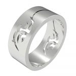 Unisex Urban Strength Cult Stainless Steel Men's Band Ring