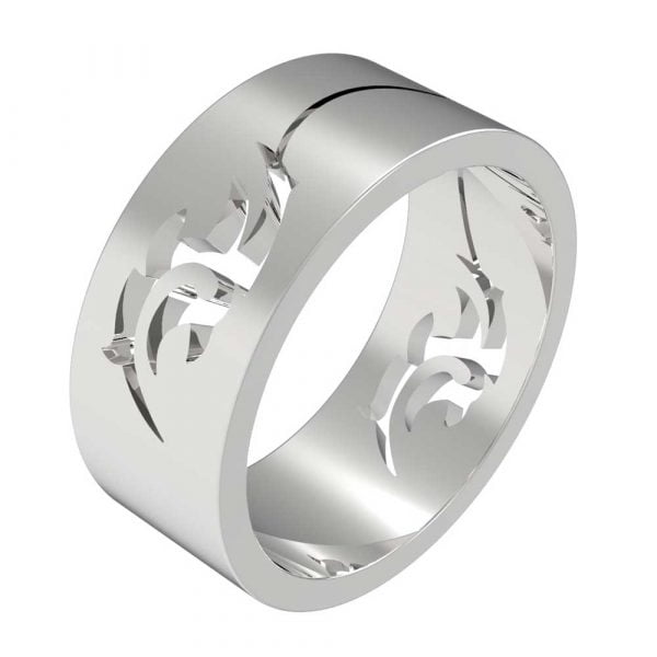 Unisex Urban Strength Cult Stainless Steel Men's Band Ring - Image 1