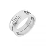 Stainless Steel Laser-cut Gothic Spider Ring
