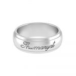 Stainless Steel Laser-ethced Script Ring - Image 3