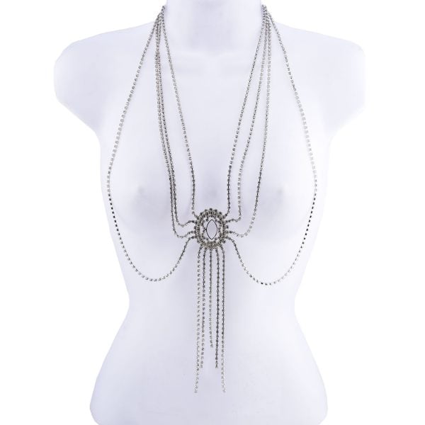 Edwardian Rhinestone Necklace and Belt 2 in 1 Jewelry - Image 1