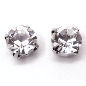 XE08-2.jpg Rhinestone Stud Earrings Round XL - Image 1
