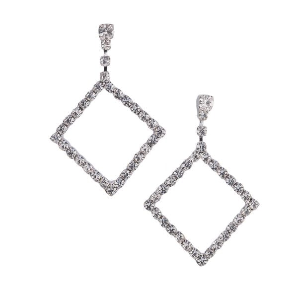 XE2016-4.jpg Rhinestone Diagonal Dangle Earrings - Image 1