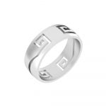 Stainless Steel Laser-cut Greek Eternity Ring