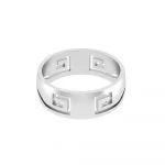 Stainless Steel Laser-cut Greek Eternity Ring - Image 3