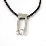 Urban-chic CZ Diamond Tension-set Necklace - Image 2