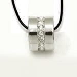 Urban-chic Urban Posh CZ Diamond Accent Barrel Necklace - Image 2