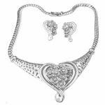 Mid-Century Gold Choker Necklace and Earrings Set - Image 2