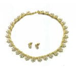 Victorian Rhinestone Choker Necklace Set - Image 7
